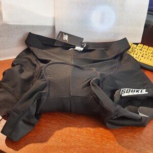 NEW ! Souke Sports Protective Padded Shorts Cycling Black Size XL